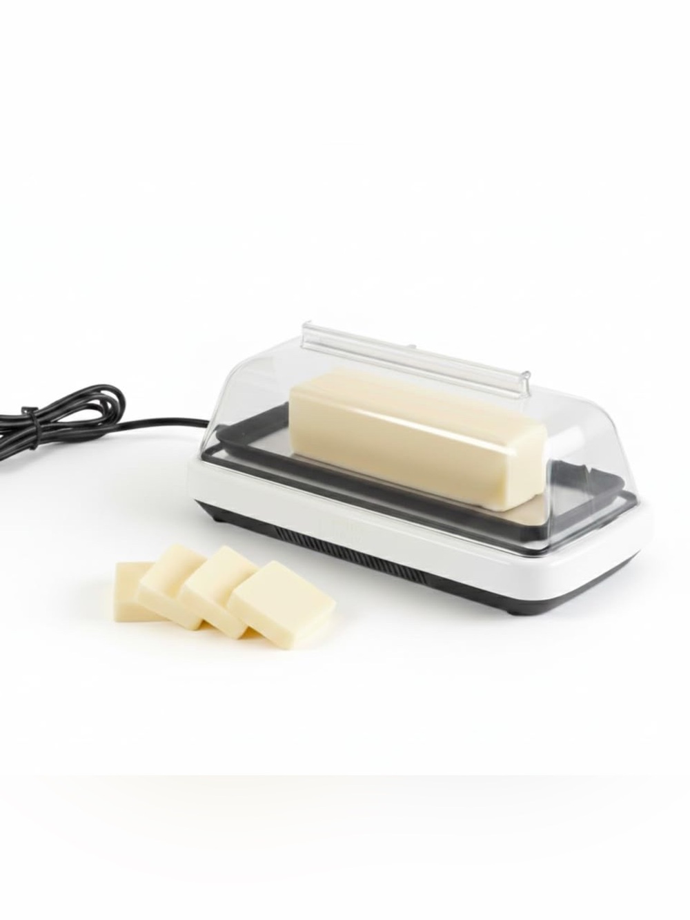 Smart Butter Dish Keeps Butter Cool, Fresh & Convenient On The Counter, White
